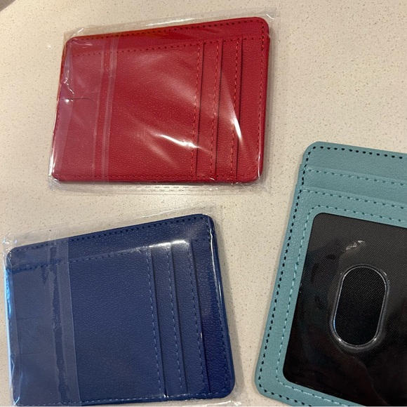 Set of 3 - Vegan Leather Card Wallets - Picture 3 of 8